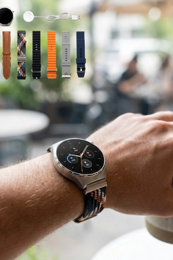 Akıllı Saat 7 Kordonlu Bluetooth Arama Nabız Takip ve Spor Modlu Çok Fonksiyonlu