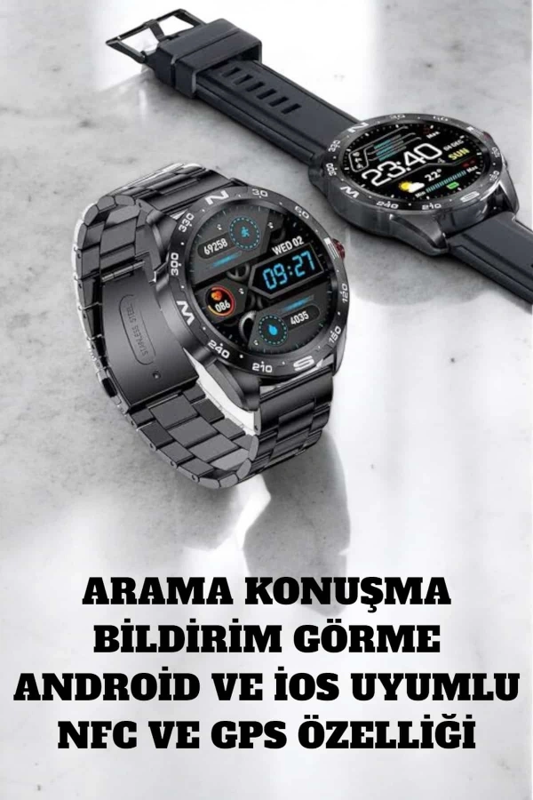 Akıllı Saat Arama Cevaplayan Titreşim Özelliğiyle Bildirim Görebilen