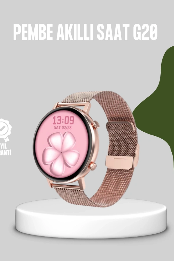 Akıllı Saat – Bluetooth 5.0, Suya Dayanıklı, Kablosuz Şarj