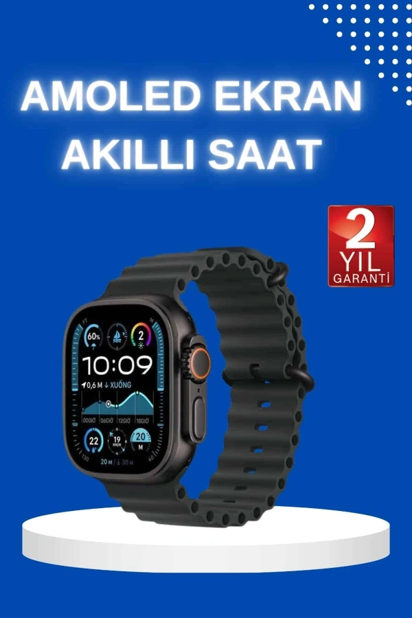 Akıllı Saat Bluetooth Bağlantılı NFC ve GPS Uyumlu Nabız Ölçer Sesli Görüşme