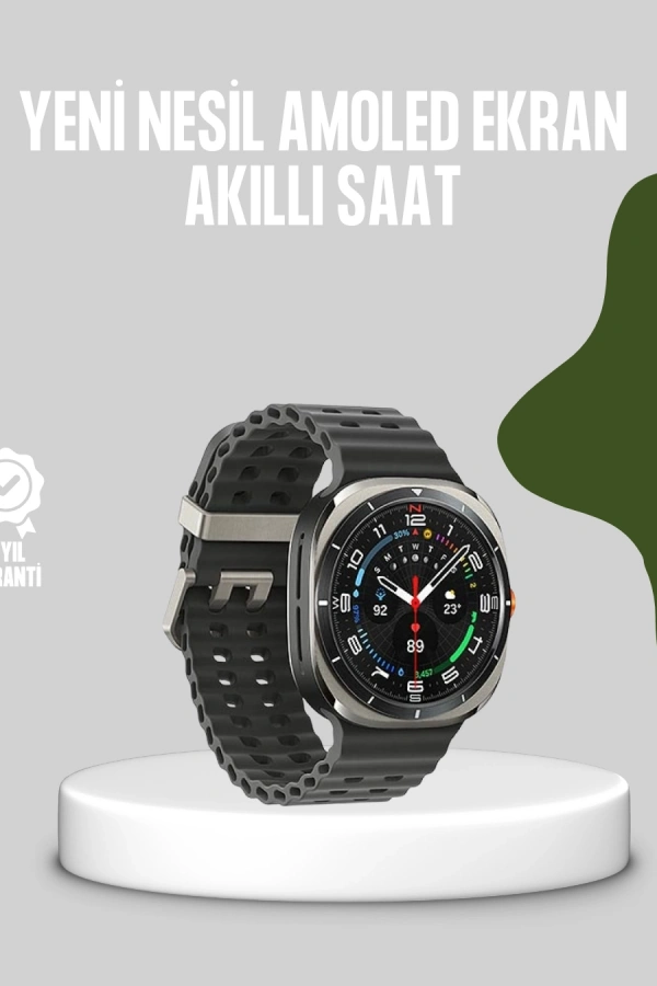 Akıllı Saat Kablosuz Şarj Arama Cevaplama ve Geniş Ekran Desteği