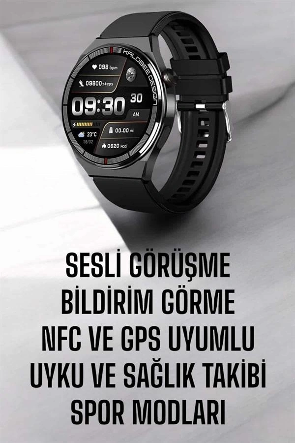 Akıllı Saat Nabız Sensörlü Bildirim Görebilen Spor Modları GPS Takibi