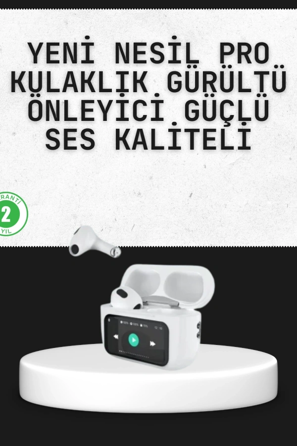 Akıllı Sensörlü Su Geçirmez Bluetooth Kulaklık Güçlü Batarya ve Bass