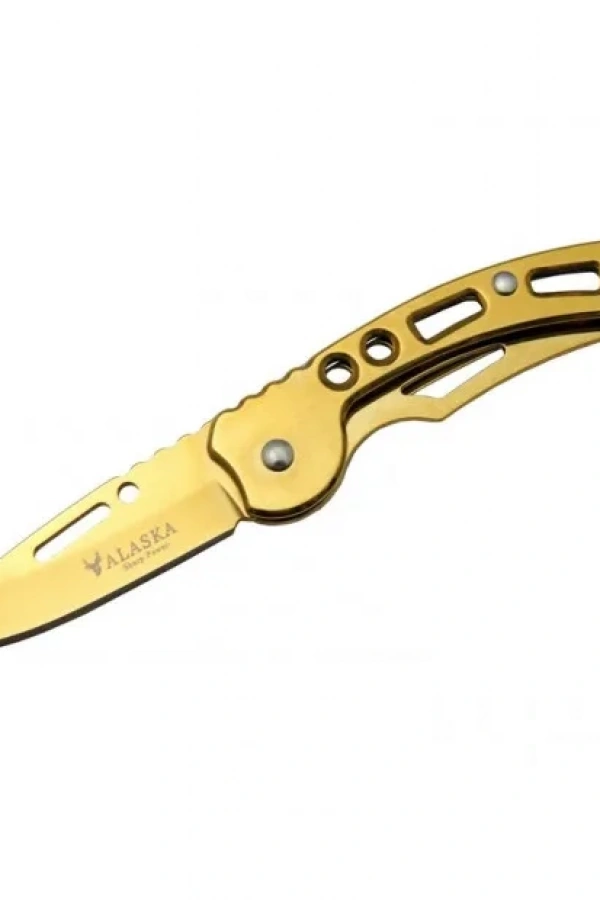 Alaska SDR-10 G Gold Çakı 15 cm Manuel, Kemerlikli