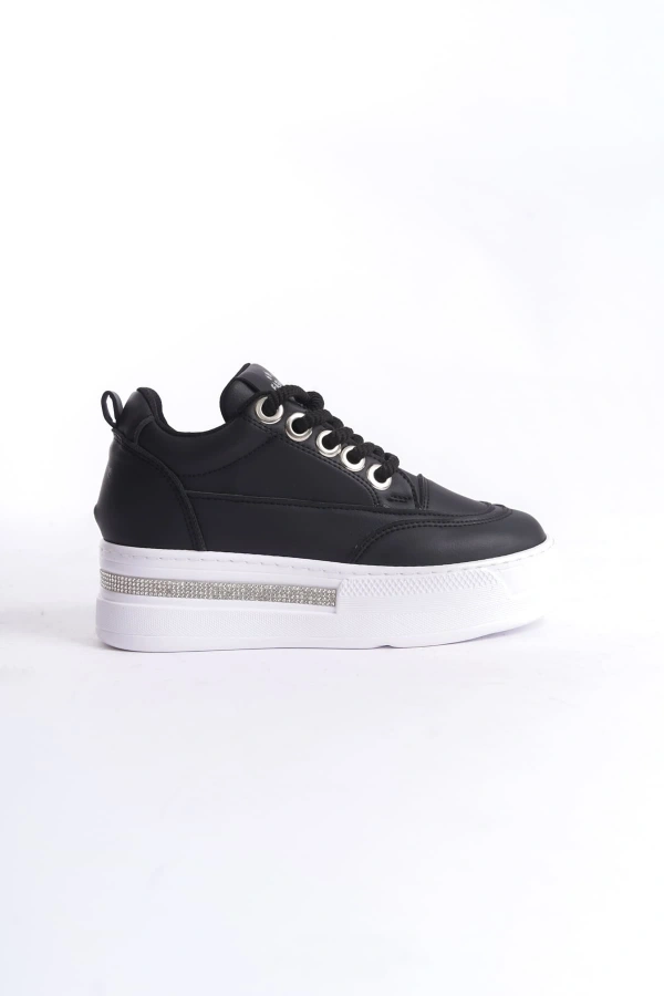 Alice Siyah Kadın Gizli Topuklu Sneaker
