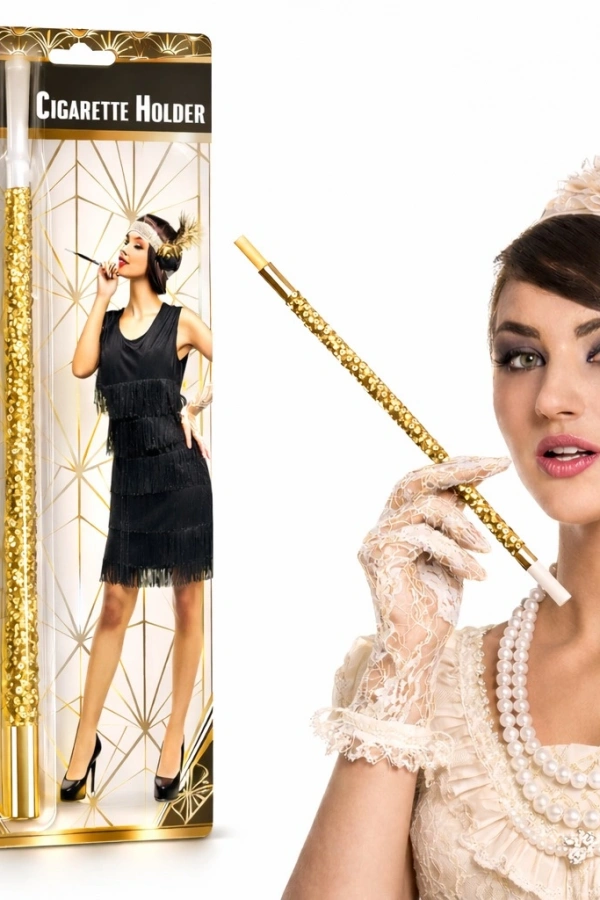 Altın Gold Payetli Sigara Tutacağı