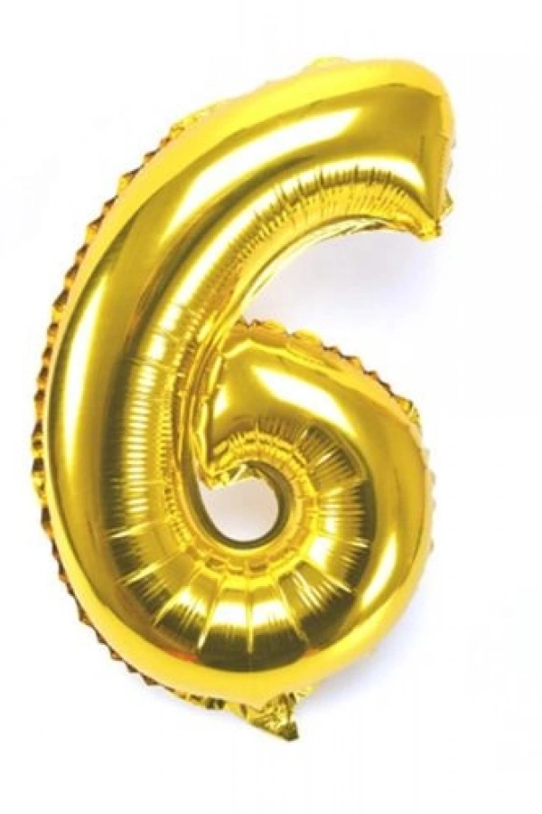 Altın Sarısı Folyo Rakam Balon 1 Metre