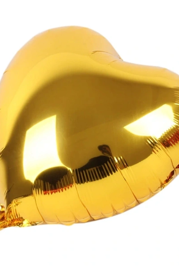 Altın Sarısı Kalp Folyo Balon 45 Cm.