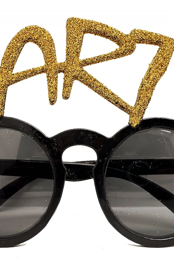 Altın Simli Party Yazılı Parti Gözlüğü Show