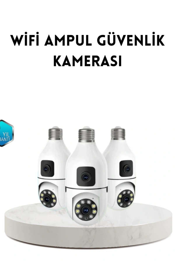 Ampul Tipi WiFi Kamera 2MP Lensli Full HD Görüntü ve Akıllı Hareket Algılama