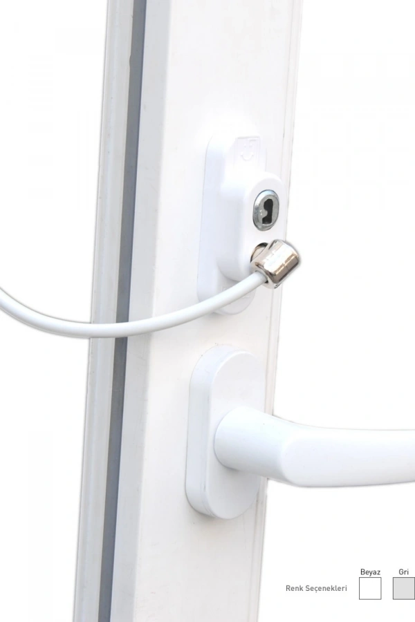 Anahtarlı Halatlı Pvc Kapı Pencere Emniyet Kilidi