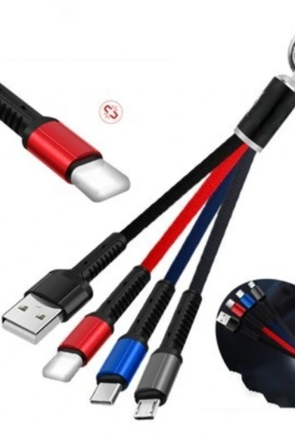 Anahtarlık Çoklu Şarj Kablosu 4 Başlıklı