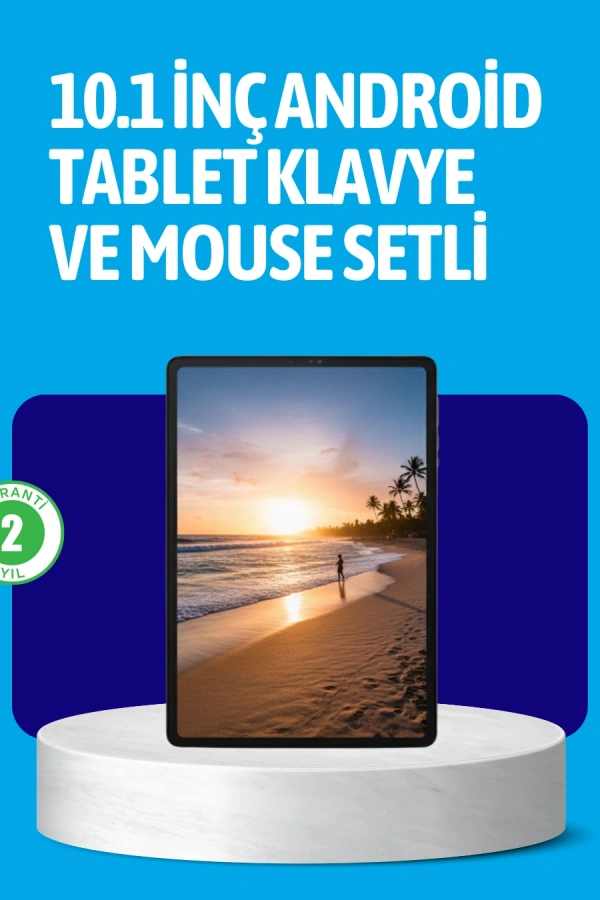 Android 15 Tablet Klavyeli Mouse’lu Profesyonel Set