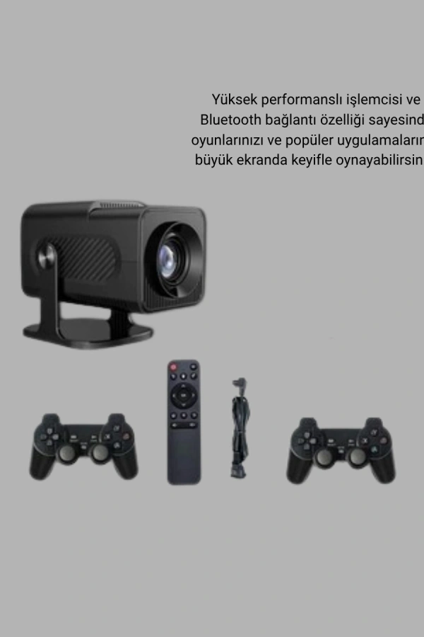 Android Projeksiyon Game Box – 1280x720p HD Çözünürlük, Bluetooth,HDMI ve USB Girişli
