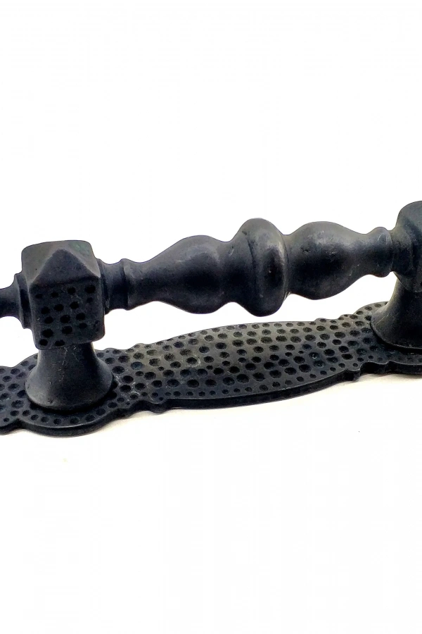Antika Tarz Dekoratif Pirinç Ağır Kapı Çekme Kolu - Küçük, 215x40 mm, Oksit
