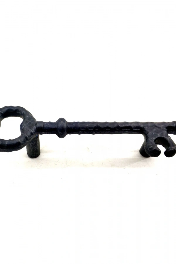 Antika Tarz Dekoratif Pirinç Anahtar Şeklinde Kapı Çekme Kolu, Mobilya, Sandık, Kutu Kulbu - 96mm, Oksit