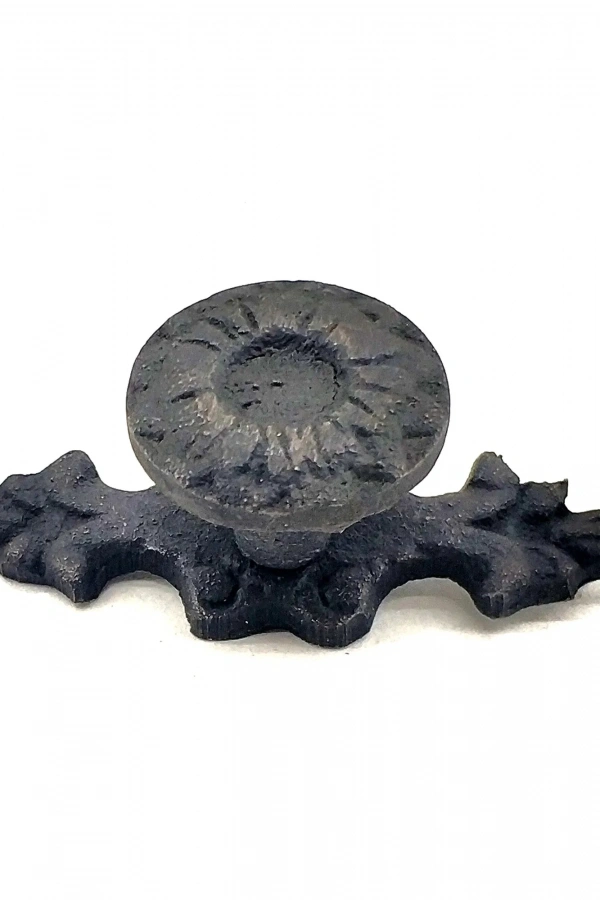 Antika Tarz Dekoratif Pirinç Çiçek Düğme - 20x53 mm, Oksit