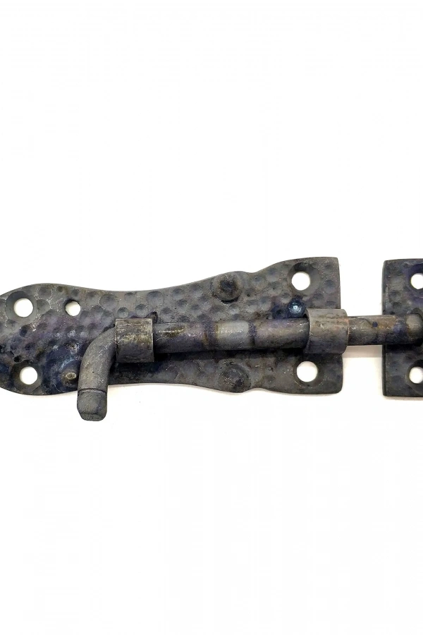 Antika Tarz Dekoratif Pirinç Dövme Kapı Sürgüsü - 7cm, Oksit