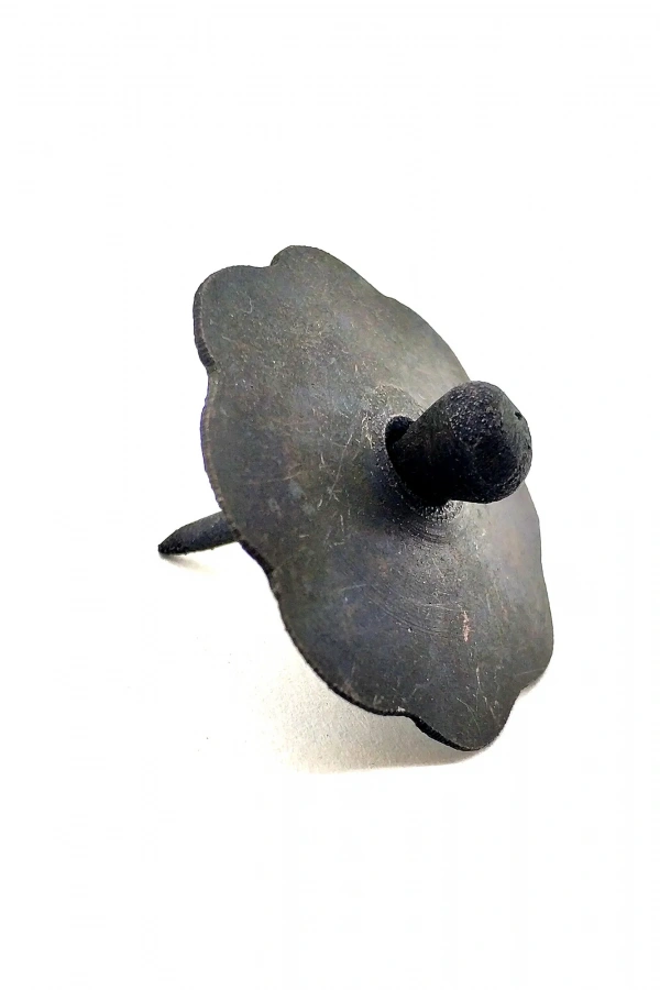 Antika Tarz Dekoratif Pirinç Düğmeli Kabara - 40 mm, Oksit