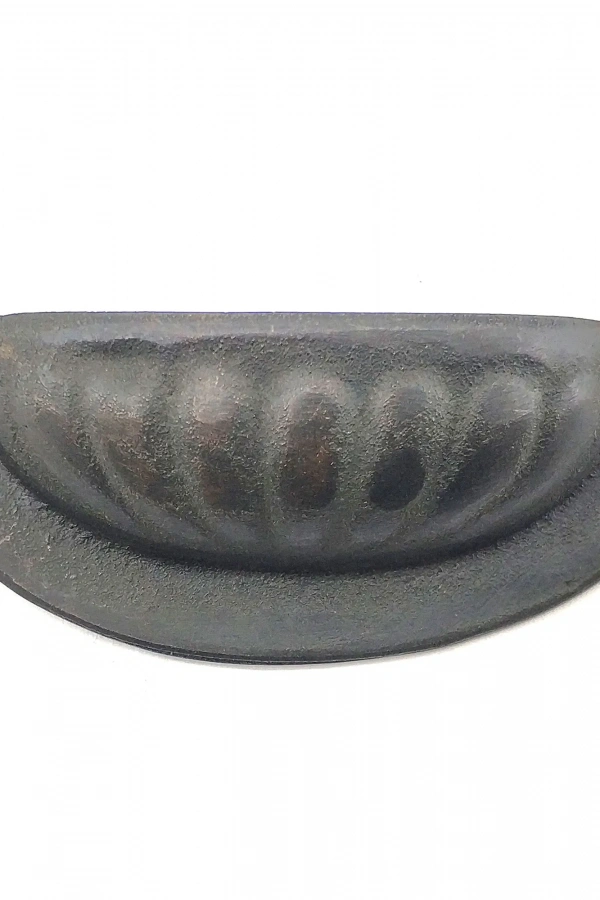 Antika Tarz Dekoratif Pirinç İstiridye Tas Mobilya Kulbu - 37x87 mm, Oksit