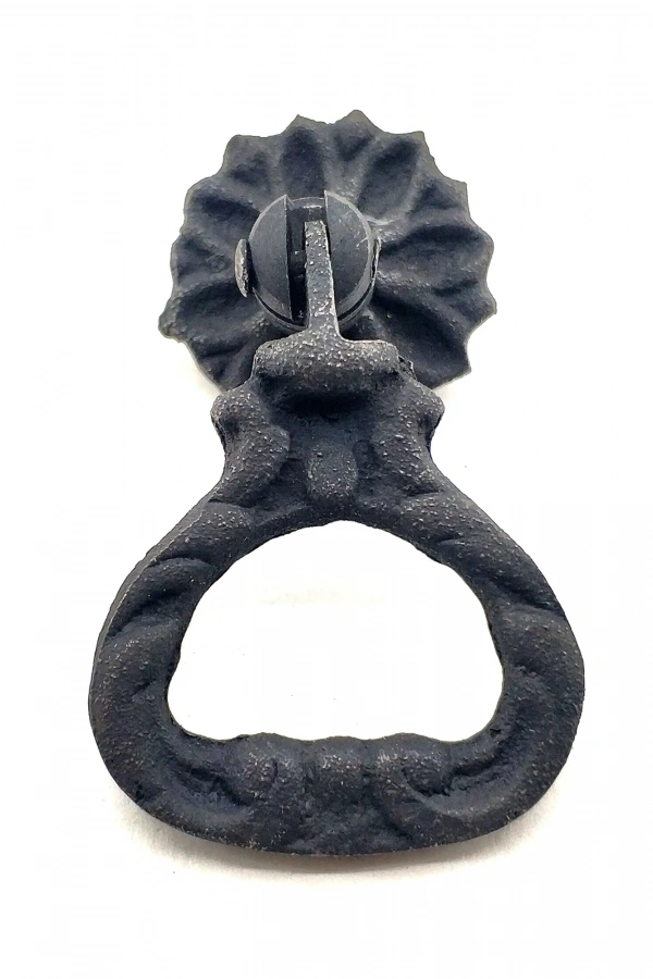 Antika Tarz Dekoratif Pirinç Kalp Sarkaç Mobilya Kulbu - 25 mm, Oksit