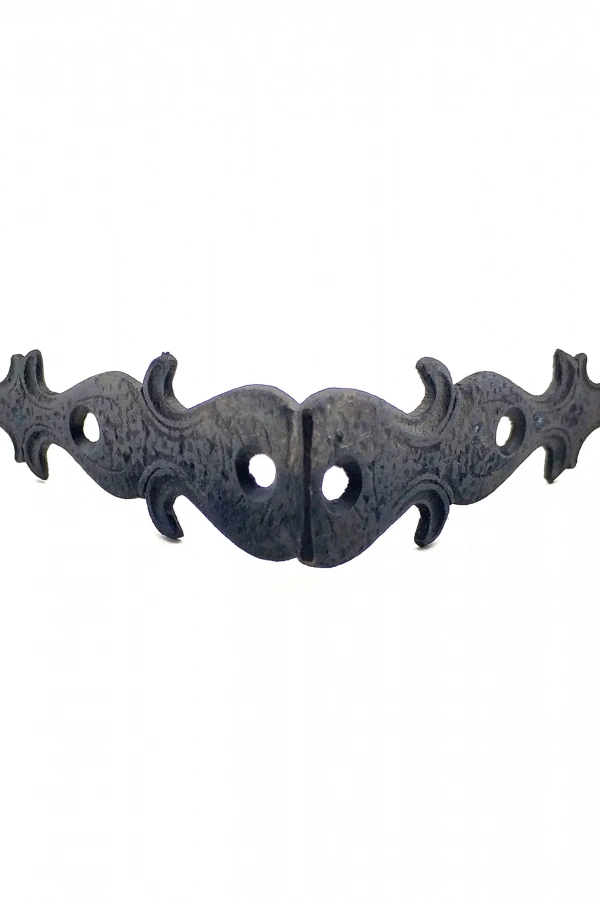 Antika Tarz Dekoratif Pirinç Kelebek Gönye - Yan, 105x105 mm, Oksit