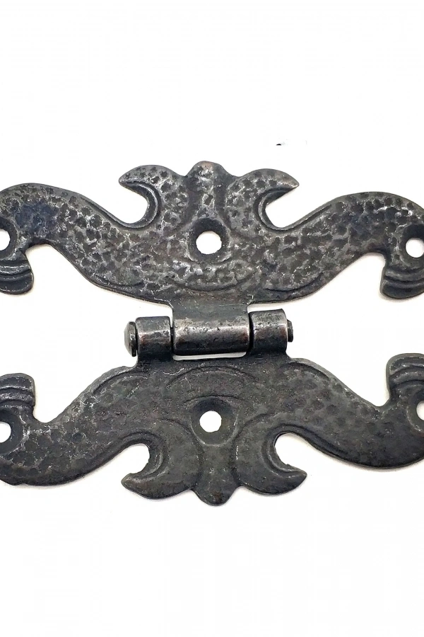 Antika Tarz Dekoratif Pirinç Kelebek Menteşe - 63x45 mm, Oksit