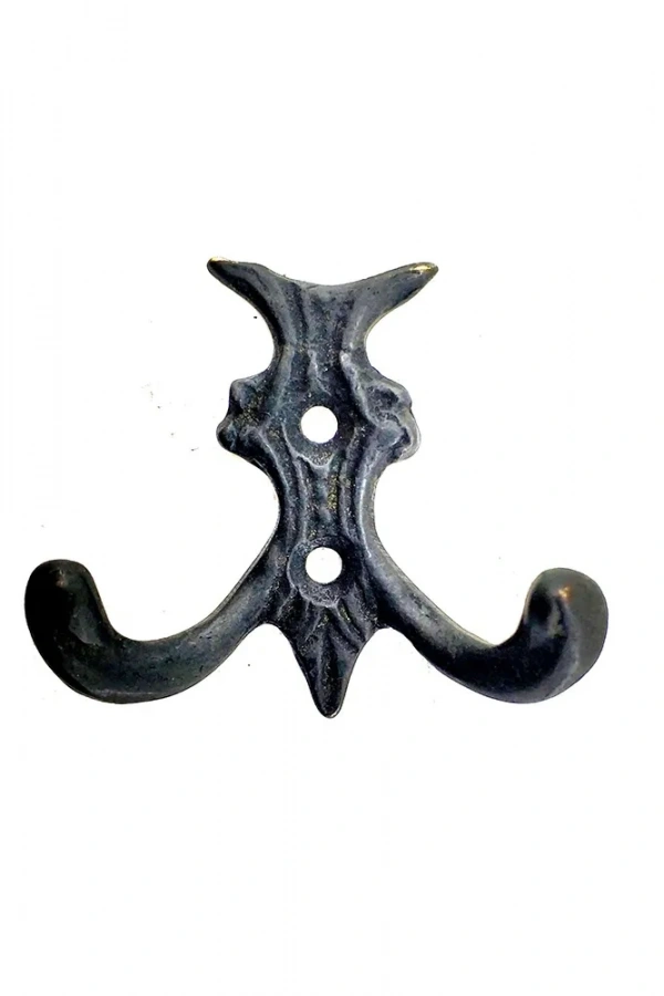 Antika Tarz Dekoratif Pirinç Koç Çiftli Askı - 50x55mm, Oksit