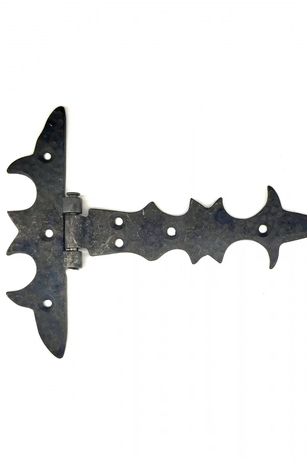 Antika Tarz Dekoratif Pirinç Kuyruklu Lale Menteşe - 147x193 mm, Oksit