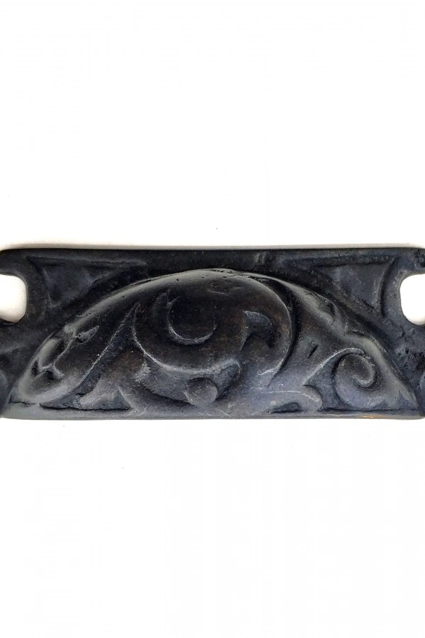 Antika Tarz Dekoratif Pirinç Lale Tas Mobilya Kulbu - 30x90 mm, Oksit