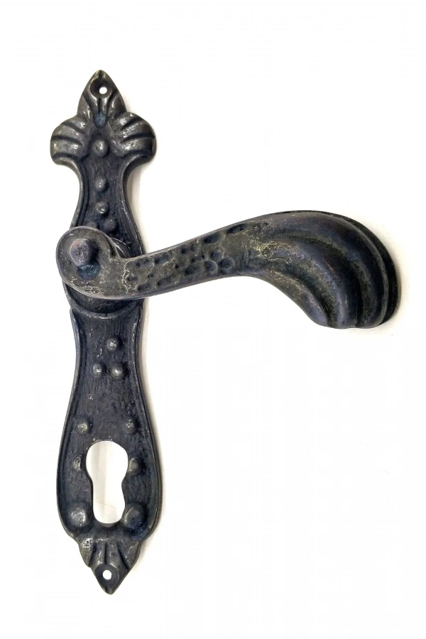 Antika Tarz Dekoratif Pirinç Mevlana Yale Kapı Kolu - 228x48 mm, Oksit