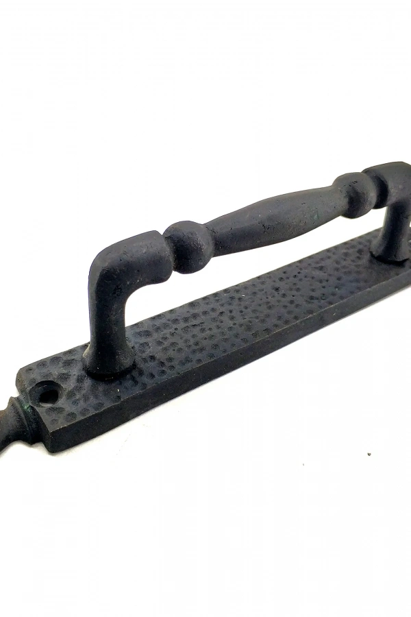 Antika Tarz Dekoratif Pirinç Misket Çekme Kapı Kolu - 223x33 mm, Oksit