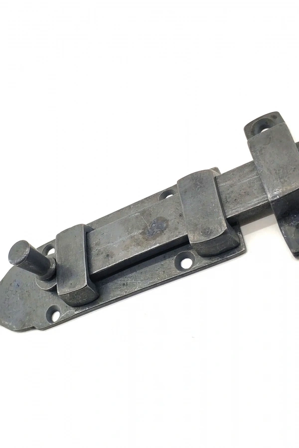 Antika Tarz Dekoratif Pirinç Yassı Kapı Sürgüsü - 35x145 mm, Oksit