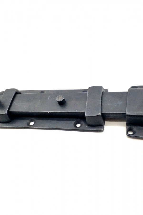 Antika Tarz Dekoratif Pirinç Yassı Kapı Sürgüsü - 55x215 mm, Oksit