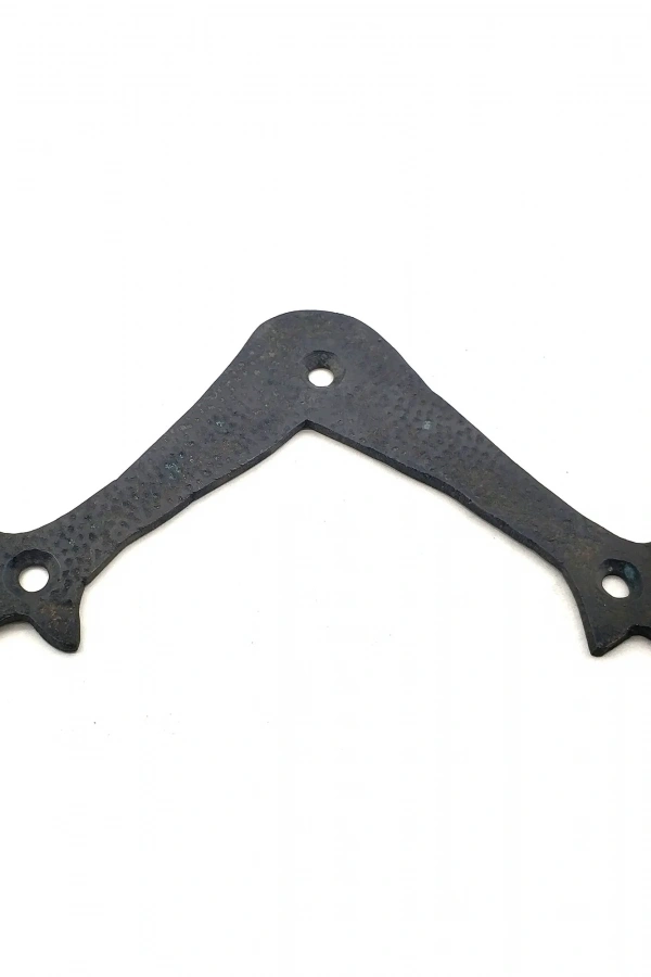 Antika Tarz Dekoratif Pirinç Zambak Gönye - Üst, 107x107 mm, Oksit