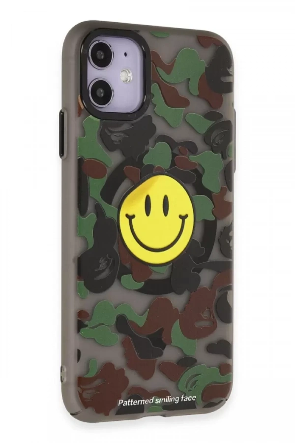 Apple iPhone 11 Kılıf Apollo Magneticsafe Desenli Kapak - Apollo Siyah - 4