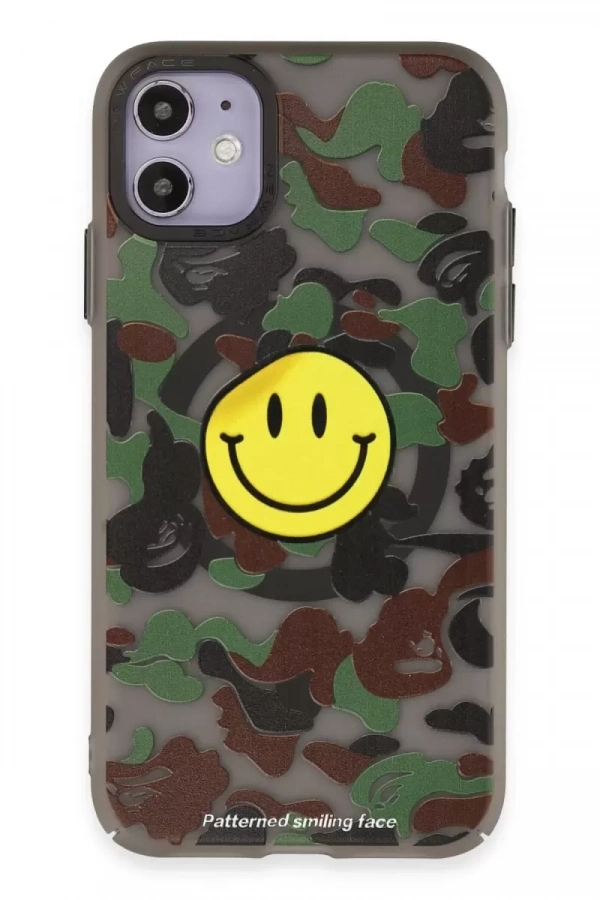 Apple iPhone 11 Kılıf Apollo Magneticsafe Desenli Kapak - Apollo Siyah - 4