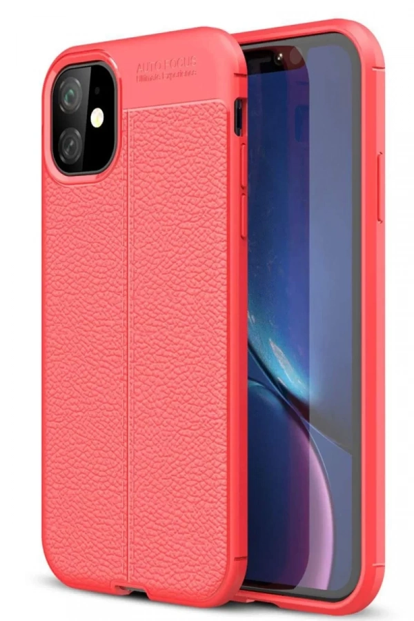 Apple iPhone 11 Kılıf Auto Focus Kapak - Kırmızı