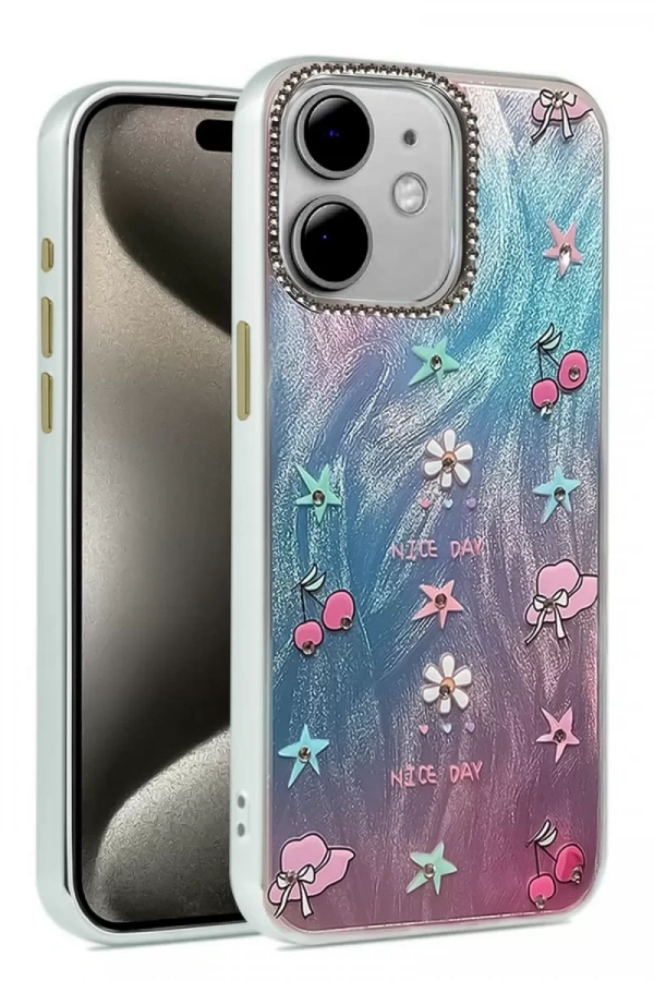 Apple iPhone 11 Kılıf Blade Aynalı Desenli Kapak - Desen 4