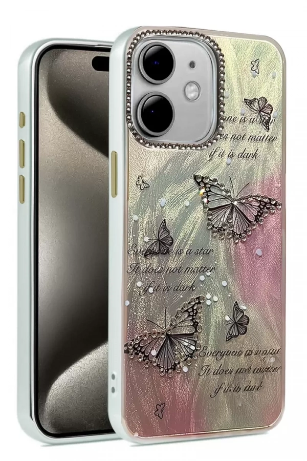 Apple iPhone 11 Kılıf Blade Aynalı Desenli Kapak - Desen 6