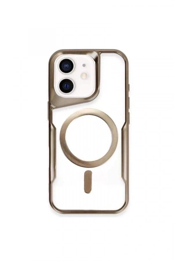 Apple iPhone 11 Kılıf Boyi Magsafe Silikon Kapak - Çöl Titanyum