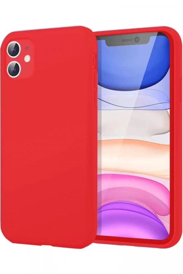 Apple iPhone 11 Kılıf First Silikon - Kırmızı