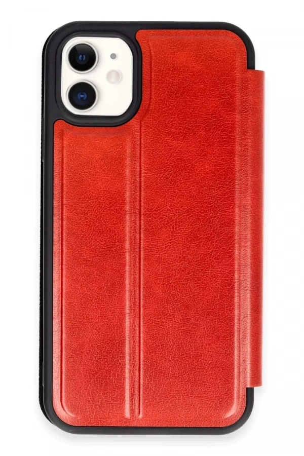 Apple iPhone 11 Kılıf Flip Cover - Kırmızı