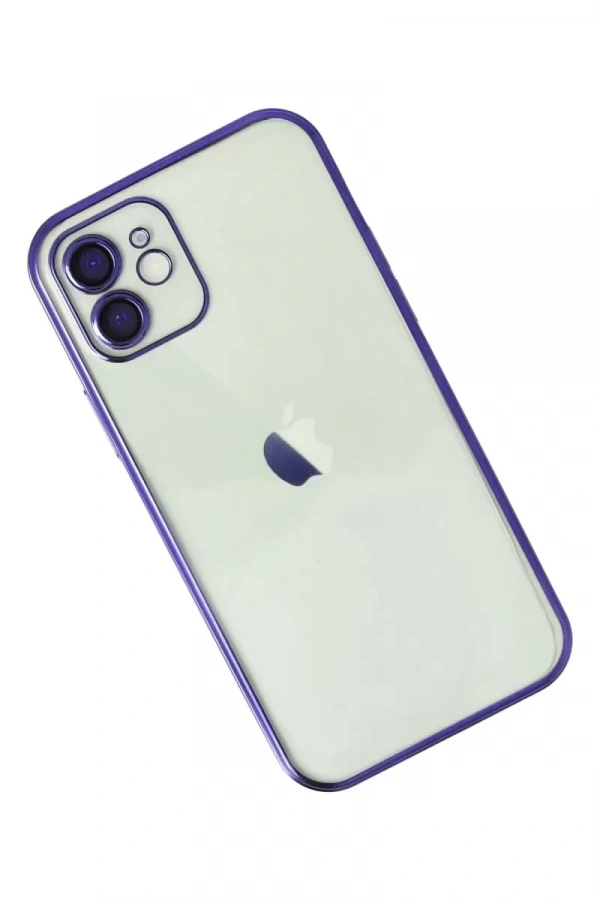 Apple iPhone 11 Kılıf Lensli Silikon - Mor