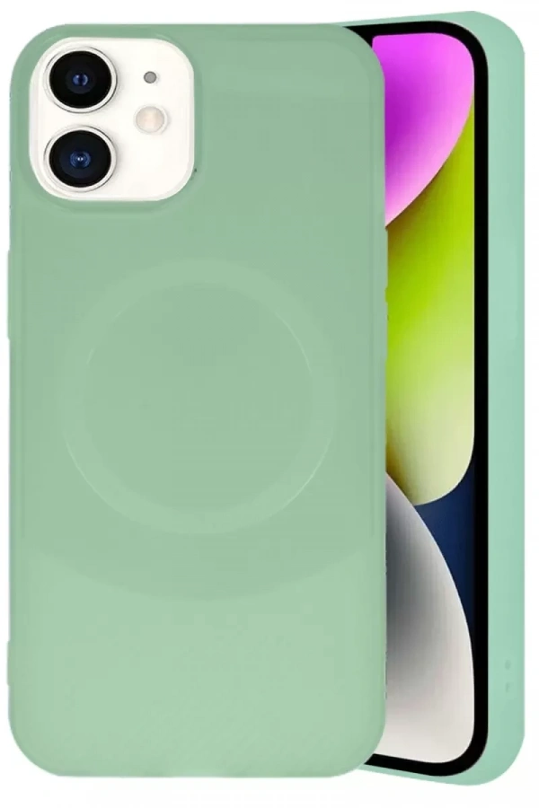 Apple iPhone 11 Kılıf Maya Karbon Kapak - Su Yeşili