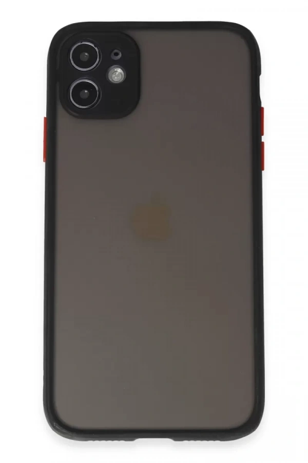 Apple iPhone 11 Kılıf Montreal Silikon Kapak - Siyah