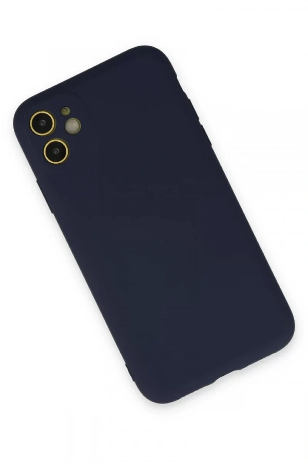 Apple iPhone 11 Kılıf Nano içi Kadife Silikon - Lacivert