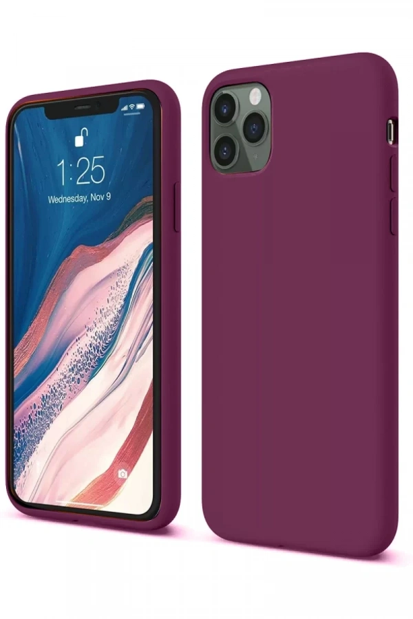 Apple iPhone 11 Pro Kılıf First Silikon - Mürdüm
