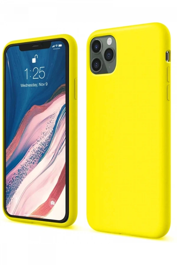 Apple iPhone 11 Pro Kılıf First Silikon - Sarı