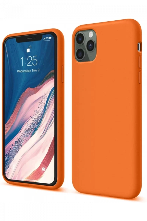 Apple iPhone 11 Pro Kılıf First Silikon - Turuncu